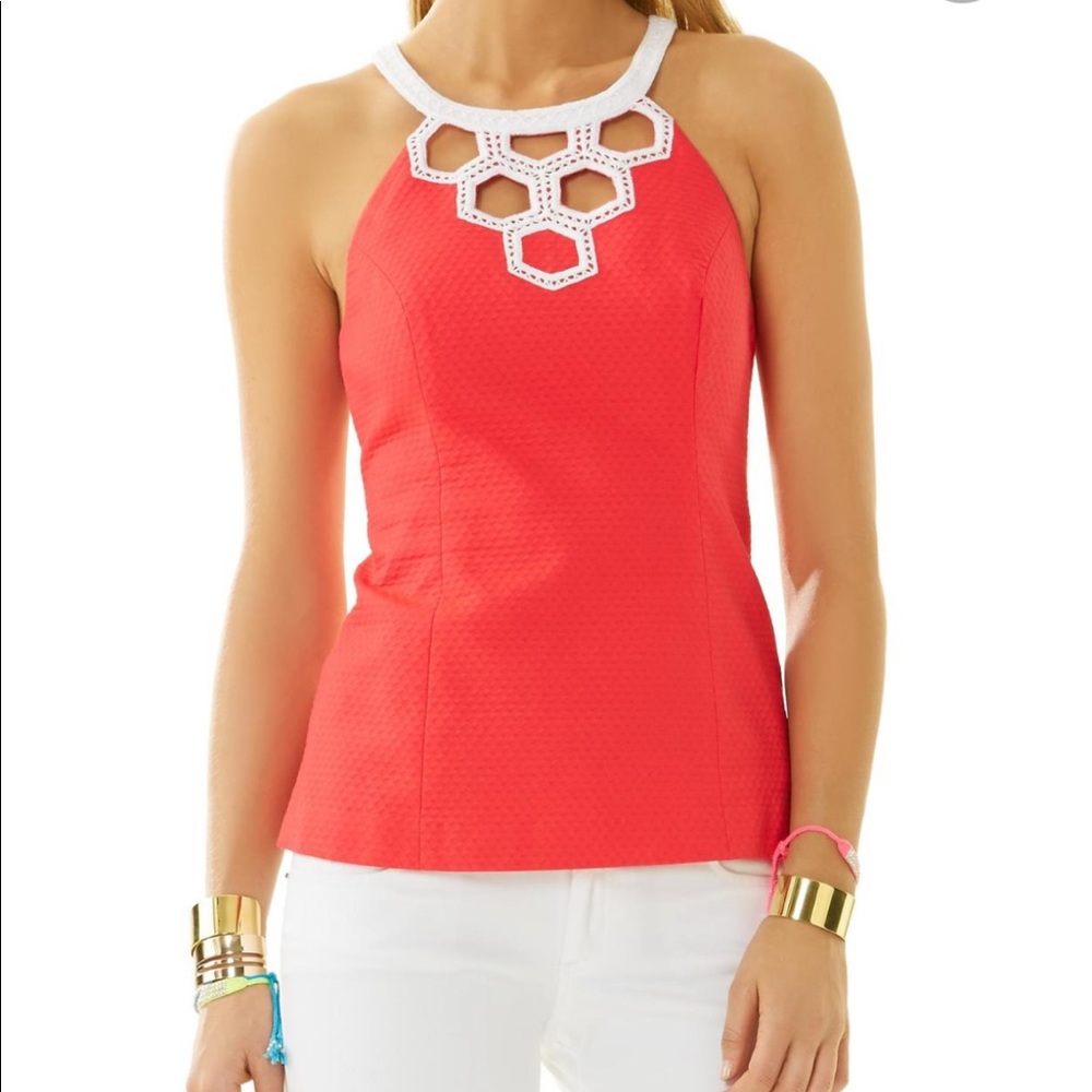 Lilly Pulitzer Annabelle tank top Island Coral
